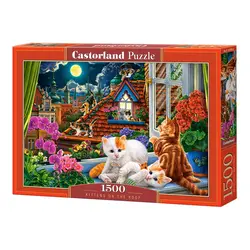 Castorland puzzle 1500 kom kittens on the roof 