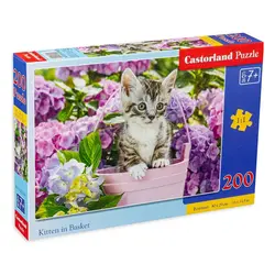 Castorland puzzle 200 komada mačkica u košari 