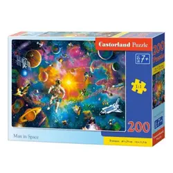 Castorland puzzle 200 komada čovjek u svemiru 