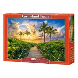 Castorland puzzle 3000 kom colorful sunrise in Miami, USA 