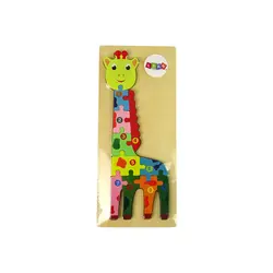 Montessori drvena slagalica žirafa za učenje brojeva 