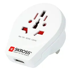 Skross adapter World za SAD + USB-A 