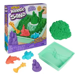 Kinetic Sand pješčanik s priborom set za igru - zeleni 