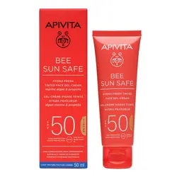 Apivita Bee sun safe hidratantna tonirana gel-krema za lice spf50 