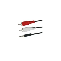 GBC stereo audio kabel 3.5mm m - 2 X RCA m, 1.2m 