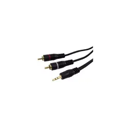 GBC stereo audio kabel 3.5mm m - 2 X RCA m, 1.5m 
