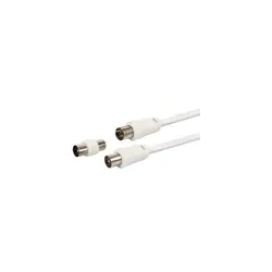GBC antenski kabel + 9.5mm m/m adapter, high-quality, bijeli, 1.5m 