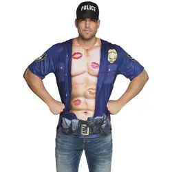  Fotorealistična majica policajac  - XL