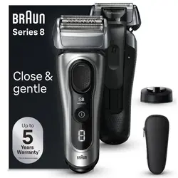 Braun Series 8 8517s električni brijaći aparat s postoljem za punjenje - galvano srebrni 