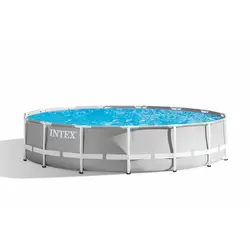 Intex Prism Frame okrugli bazen - 4.57x1.07m + poklon Abrakadabra ručnik za plažu 140×70 cm 