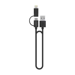 Cygnett Kabel lightning + micro USB na USB-A, PVC, 1.0m, crni 