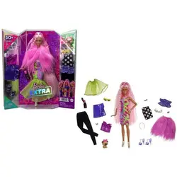 Barbie Extra lutka s dodacima za uljepšavanje  i životinjicom 29 x32cm 