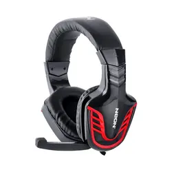 Neon Slušalice + mikrofon HADES, crno - crvene, 3,5mm 