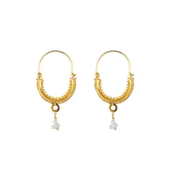 Tradicionalni nakit Konavoske Mini naušnice - Yellow Gold Pozlata 24K  - Zlatna