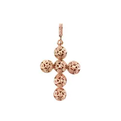 Tradicionalni nakit Križ od šibenskih botuna - Rose Gold pozlata 24K 