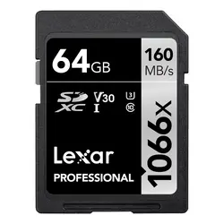 Lexar Professional 1066x SDXC™ UHS-I card  - 64 GB