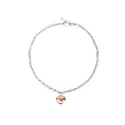 XOXO srebrna ogrlica TIMELESS - Rodinirano i Rose Gold pozlata 