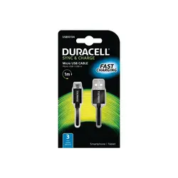 Duracell Kabel – Micro USB to USB 1m – Black  - Crna