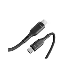 VEGER CC01 pleteni kabel USB-C na USB-C, 60W, 1,2 m, crni 