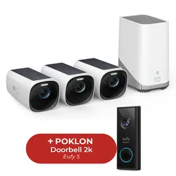Anker Anker Eufy security EufyCam 3 - komplet 3 kamere + baza + poklon Eufy S Doorbell 2K 