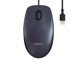 Logitech M100 žičani optički miš, tamnosiva 