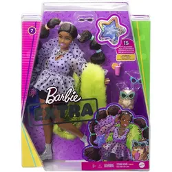 Barbie lutka extra s dodacima za uljepšavanje i životinjicom 