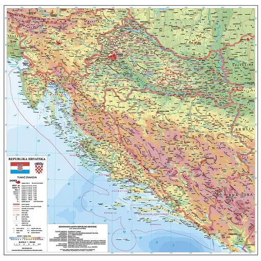 Geografska karta Hrvatske 4.r. i 8 r.