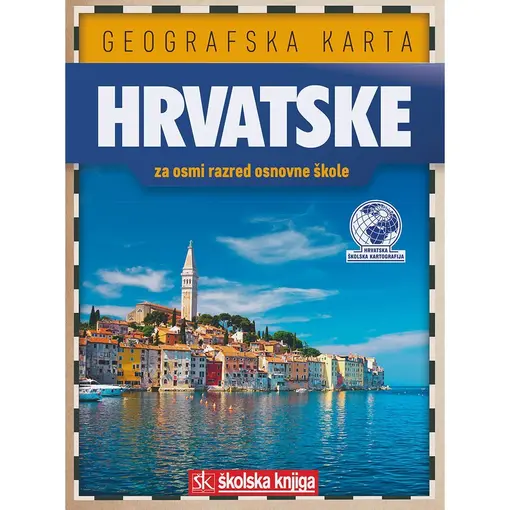 Geografska karta Hrvatske 8.r. 1:9