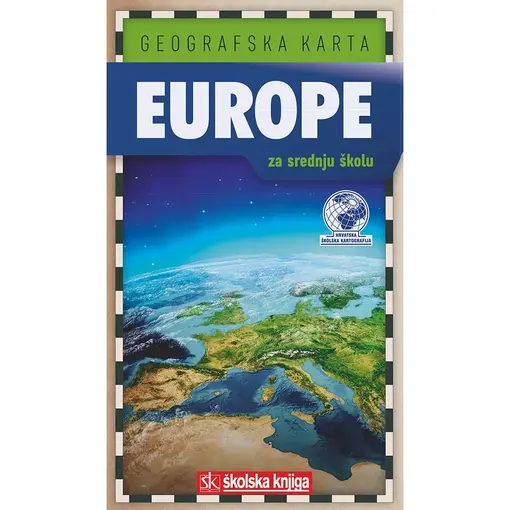 Geografska karta Europe za SŠ