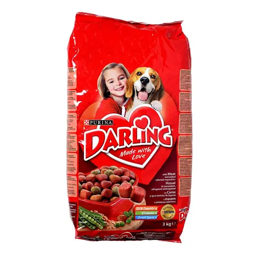 Hrana za pse suha s okusom mesa i povrća Darling