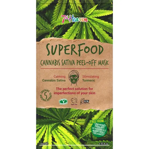 Superfood Cannabis Sativa Peel off maska, 10 ml
