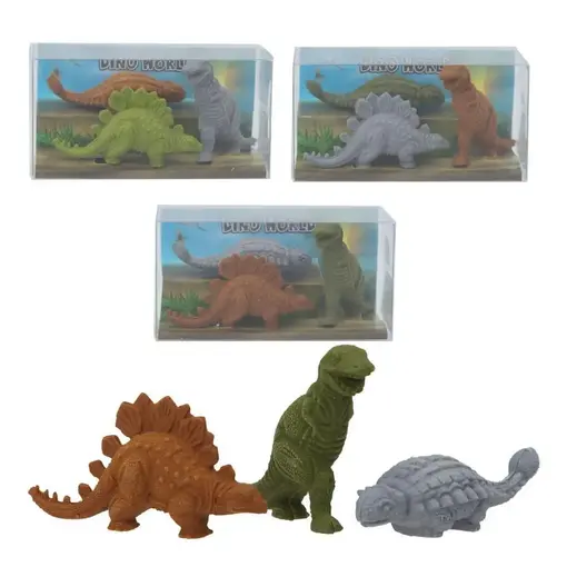 Dino World set gumica za brisanje, dinosauri