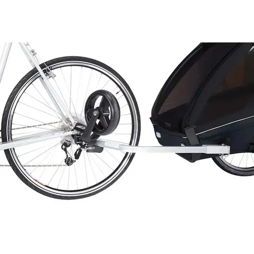 Coaster XT crna dječja kolica i prikolica za bicikl za dvoje djece