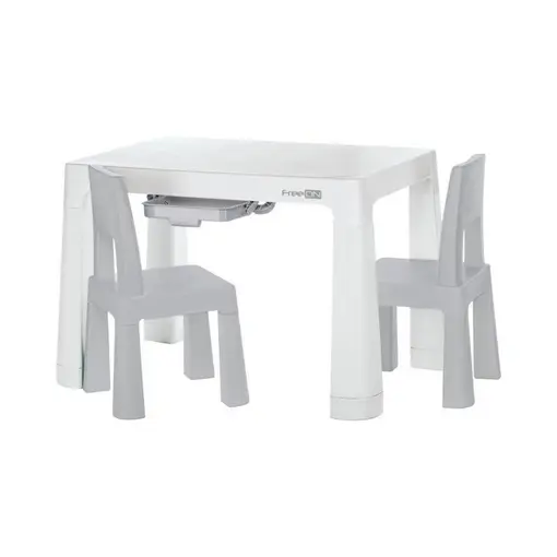 stol i dvije stolice Neo,siva