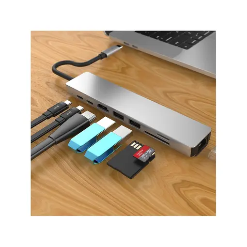 USB-C adapter Multi-Port 4K, USB Type-C na 2x USB 3.0