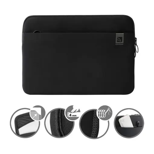 Navlaka za laptop Top Neoprene (BFTMB13-BK), za laptop 12“ i MacBook Pro 13“, crna