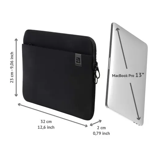 Navlaka za laptop Top Neoprene (BFTMB13-BK), za laptop 12“ i MacBook Pro 13“, crna
