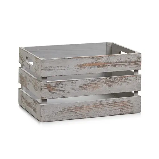 kutija za odlaganje Vintage grey, drvena, 35x25x20,5 cm