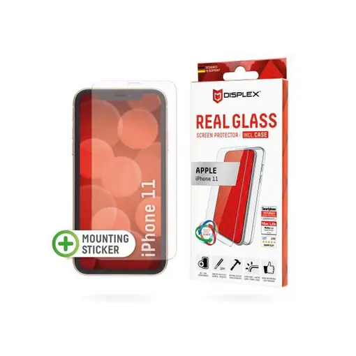 zaštitno staklo Real Glass 2D za Apple iPhone 11, prozirna + maskica
