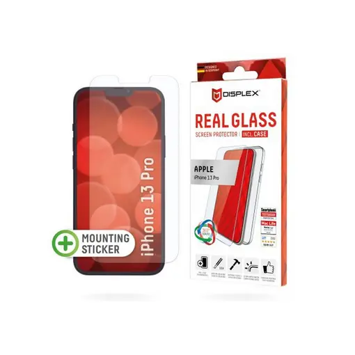 zaštitno staklo Real Glass 2D za Apple iPhone 13 Pro, prozirna + maskica