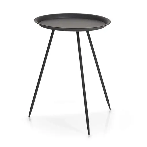 okrugli metalni stolić za kavu