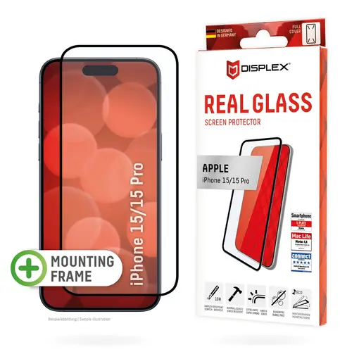 iPhone 15/15 Pro zaštitno staklo Real Glass Full Cover