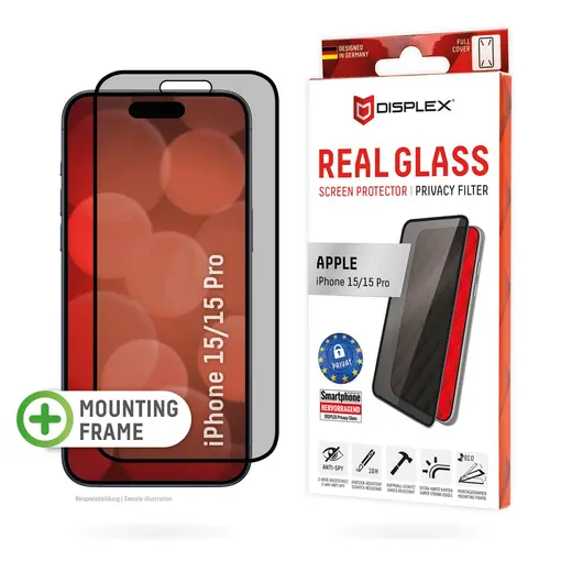 iPhone 15/ 15 Pro zaštitno staklo Privacy Glass