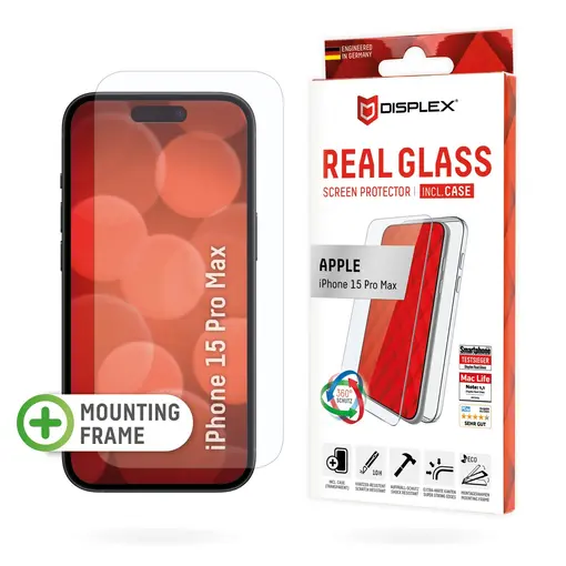 iPhone 15 Pro Max zaštitno staklo  Real Glass 2D + maskica