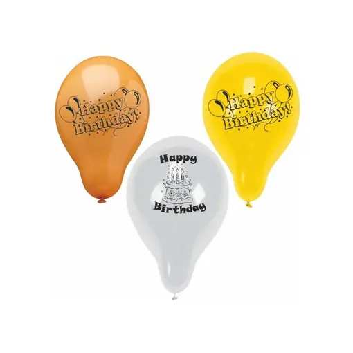 baloni Happy Birhday Ø22cm - 10 kom