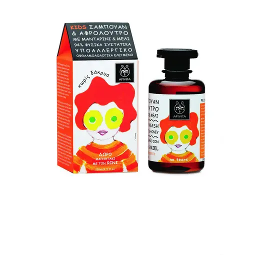 Dječji šampon za kosu i tijelo tangerina i med