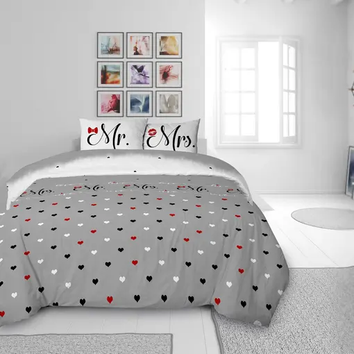 pamučna posteljina Mr&Mrs
