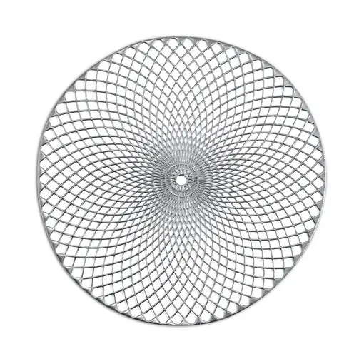 podloga “Mandala“, PVC, srebrna, Ø38 cm