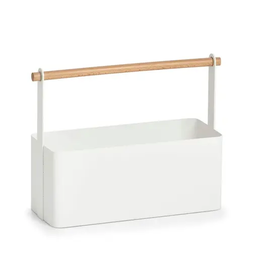 kutijica limena za začine, Caddy, metal, bijela, 31,5x12x24 cm