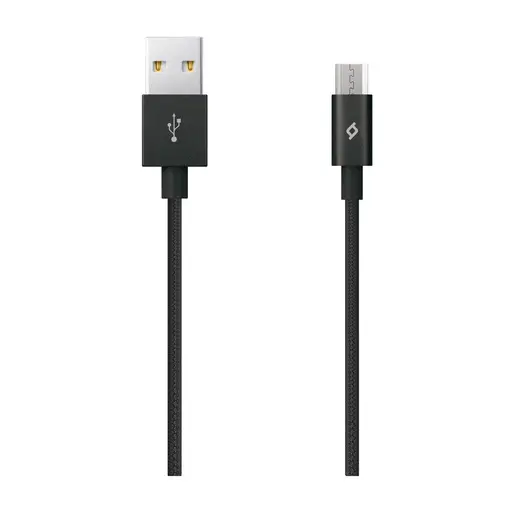Kabel - Micro USB  to USB (1,20m)- Black - Alumi Cable